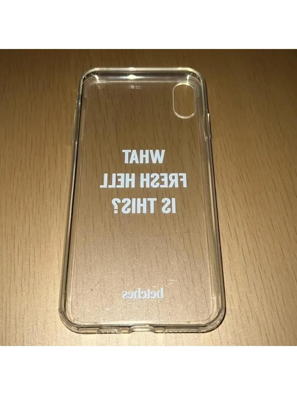 iPhone X/XS MAX clear case w text
